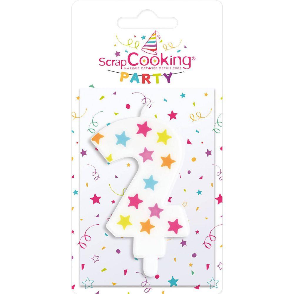 ScrapCooking Kerze Zahl 2  