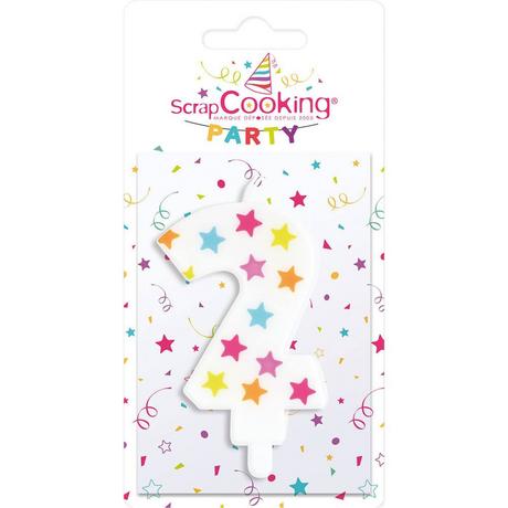 ScrapCooking Kerze Zahl 2  