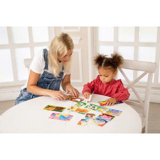 Montessori  Di chi è il bambino? Doppio puzzle: giocattolo didattico Montessori® 