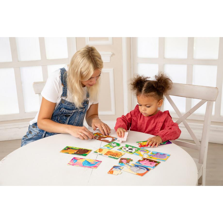Montessori  Wessen Baby? Whose baby? Doppelpuzzle - Montessori® Lernspielzeug 