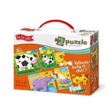 Wessen Baby? Whose baby? Doppelpuzzle - Montessori® Lernspielzeug