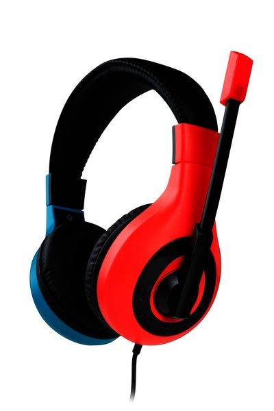 BigBen Connected  Connected SWITCHHEADSETV1R+B Kopfhörer & Headset Kabelgebunden Kopfband Gaming Blau, Rot 