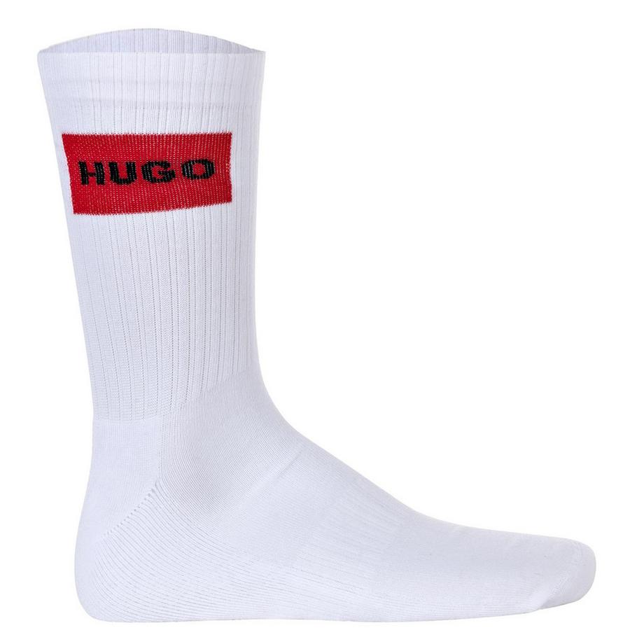 HUGO 3er Pack Rib Label Crew Socken  