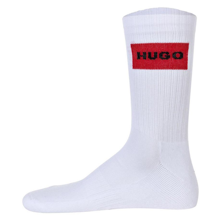 HUGO 3er Pack Rib Label Crew Socken  