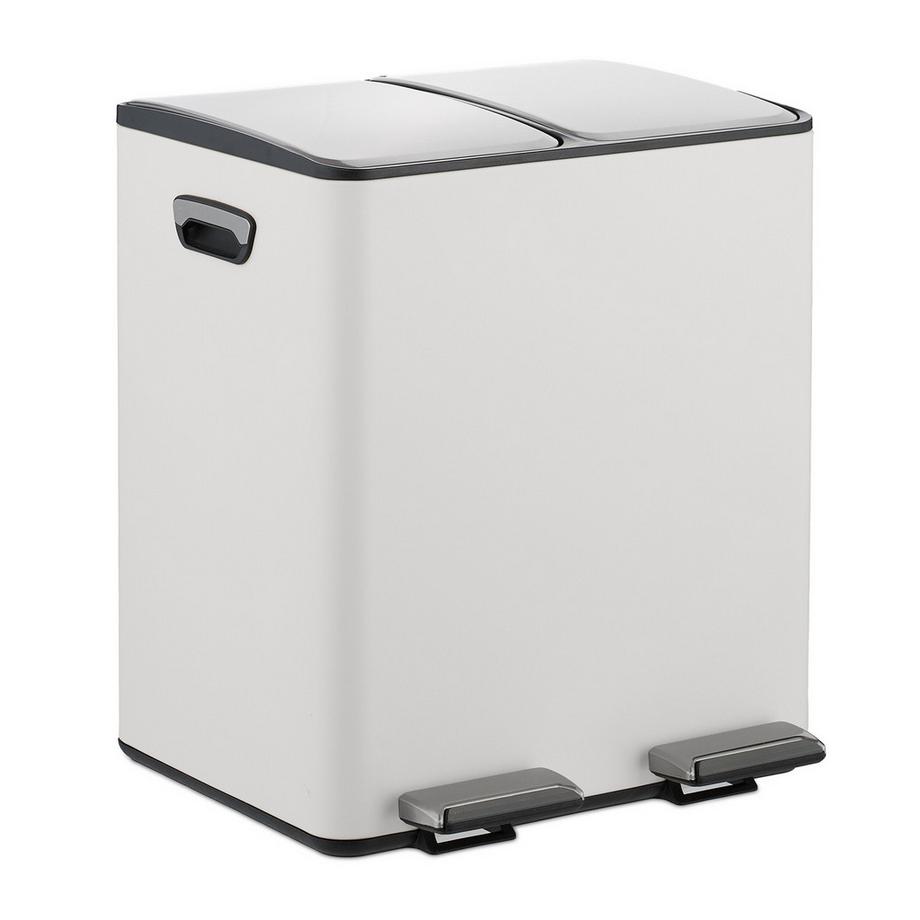 Pattumiera da cucina con pedale, 2 scomparti