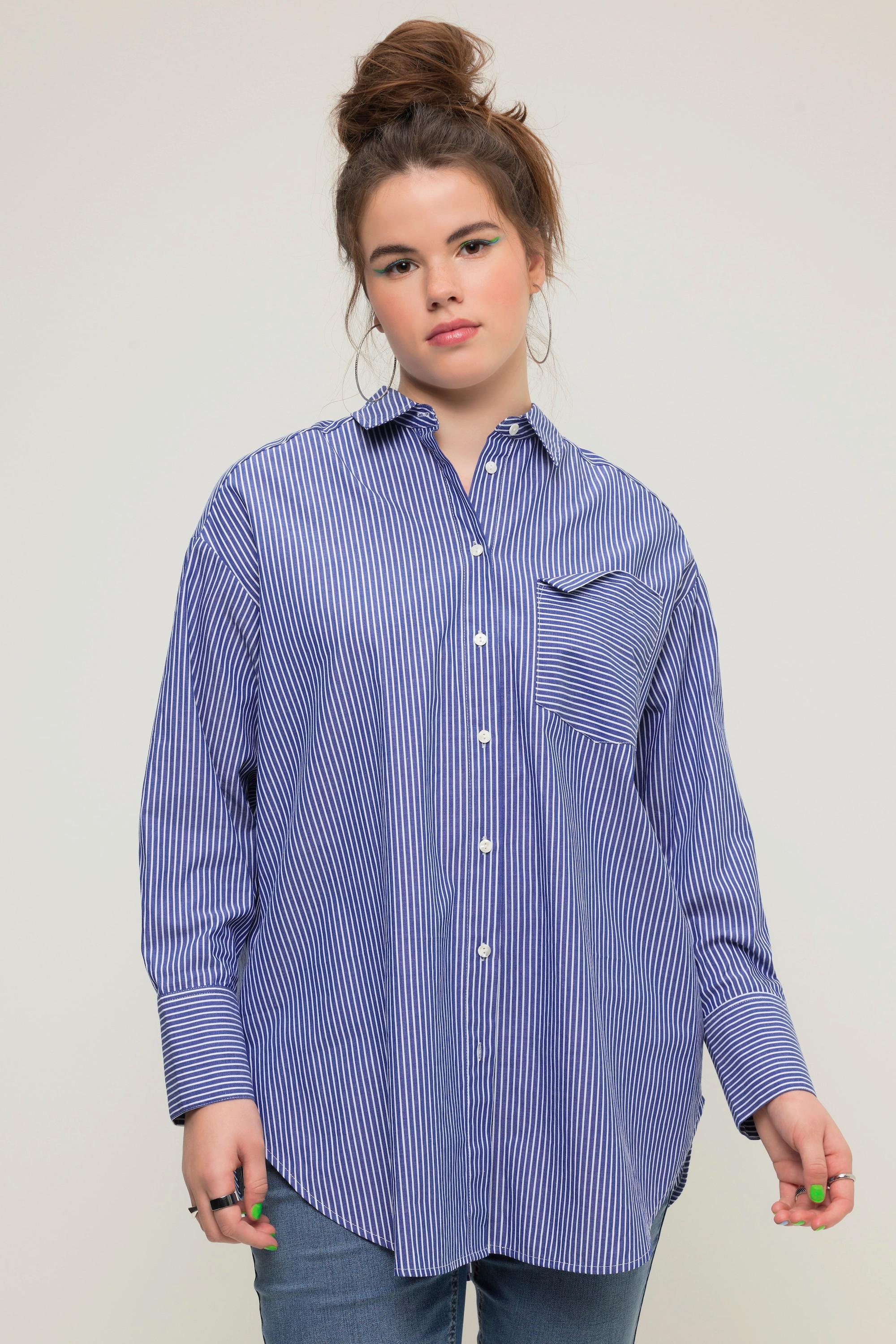 Studio Untold  Camicia dal taglio oversize con righe, collo da camicia e maniche lunghe 