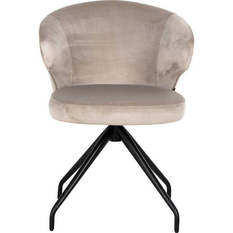 mutoni Sedia girevole Milly Velvet kaki  