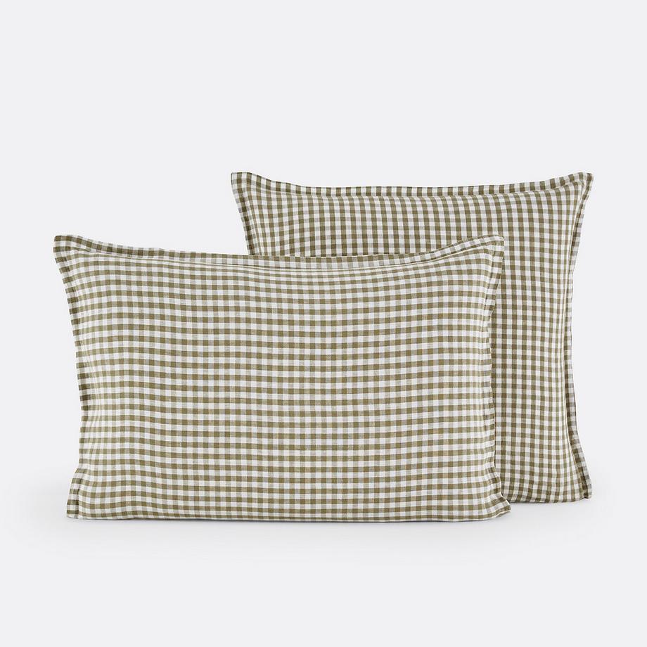 Taie d'oreiller en lin lavé