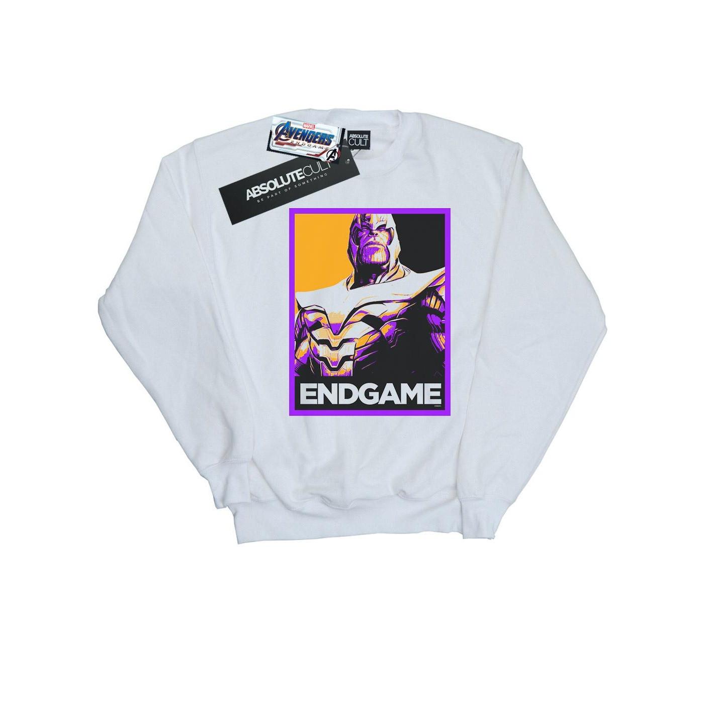 Image of Avengers Endgame Thanos Poster Sweatshirt Damen Weiss M