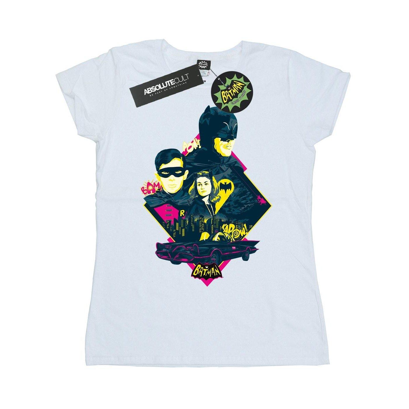 Image of Batman Tv Series Character Pop Art Tshirt Damen Weiss S