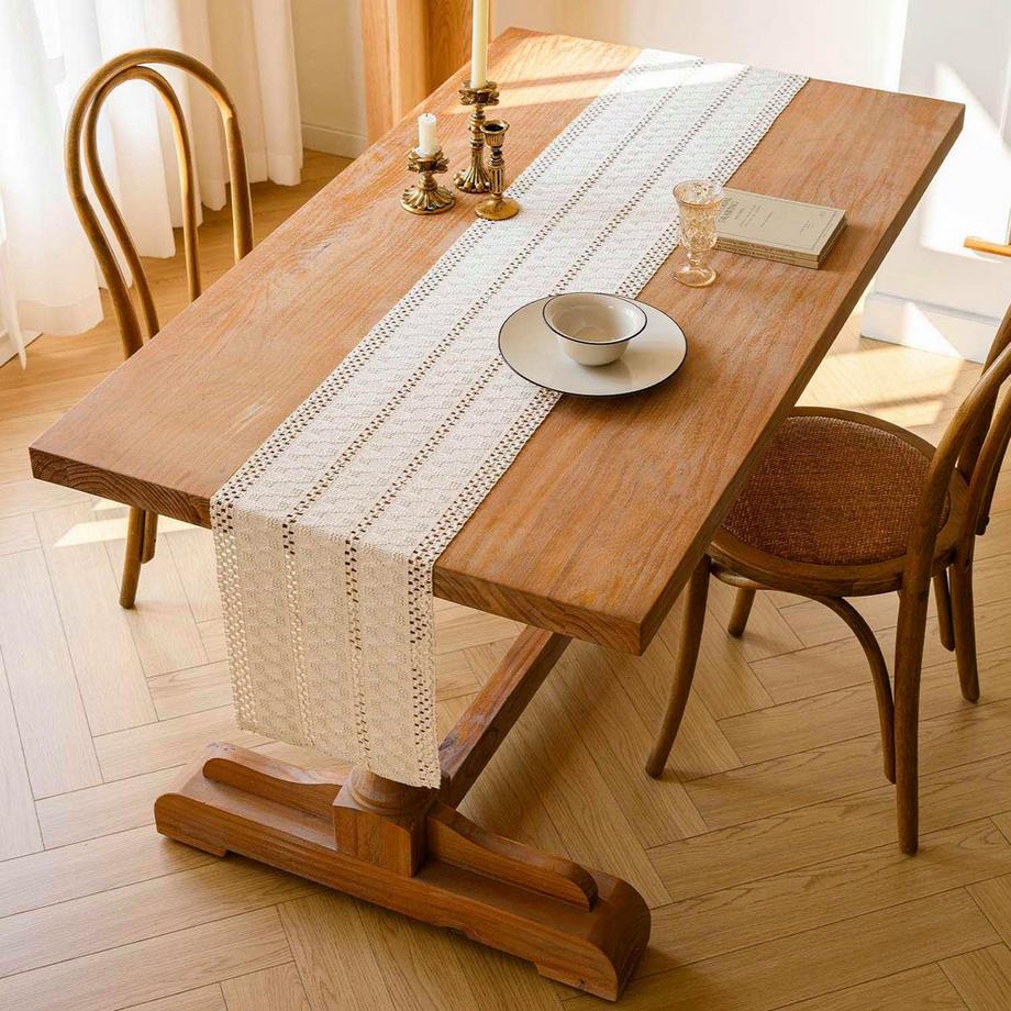 Alopini Chemin de Table Boho Macramé  