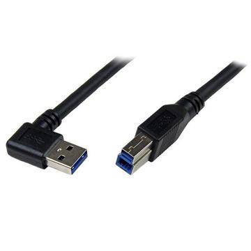 Câble USB 3.0 SuperSpeed A vers B coudé à angle droit 1 m - M/M - Noir