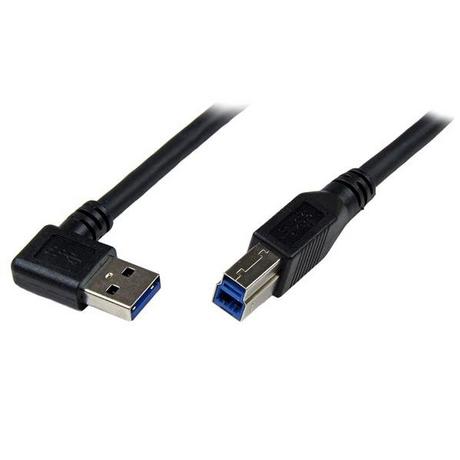 STARTECH.COM  Câble USB 3.0 SuperSpeed A vers B coudé à angle droit 1 m - M/M - Noir 