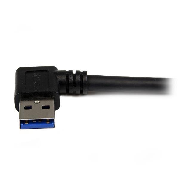 STARTECH.COM  Câble USB 3.0 SuperSpeed A vers B coudé à angle droit 1 m - M/M - Noir 