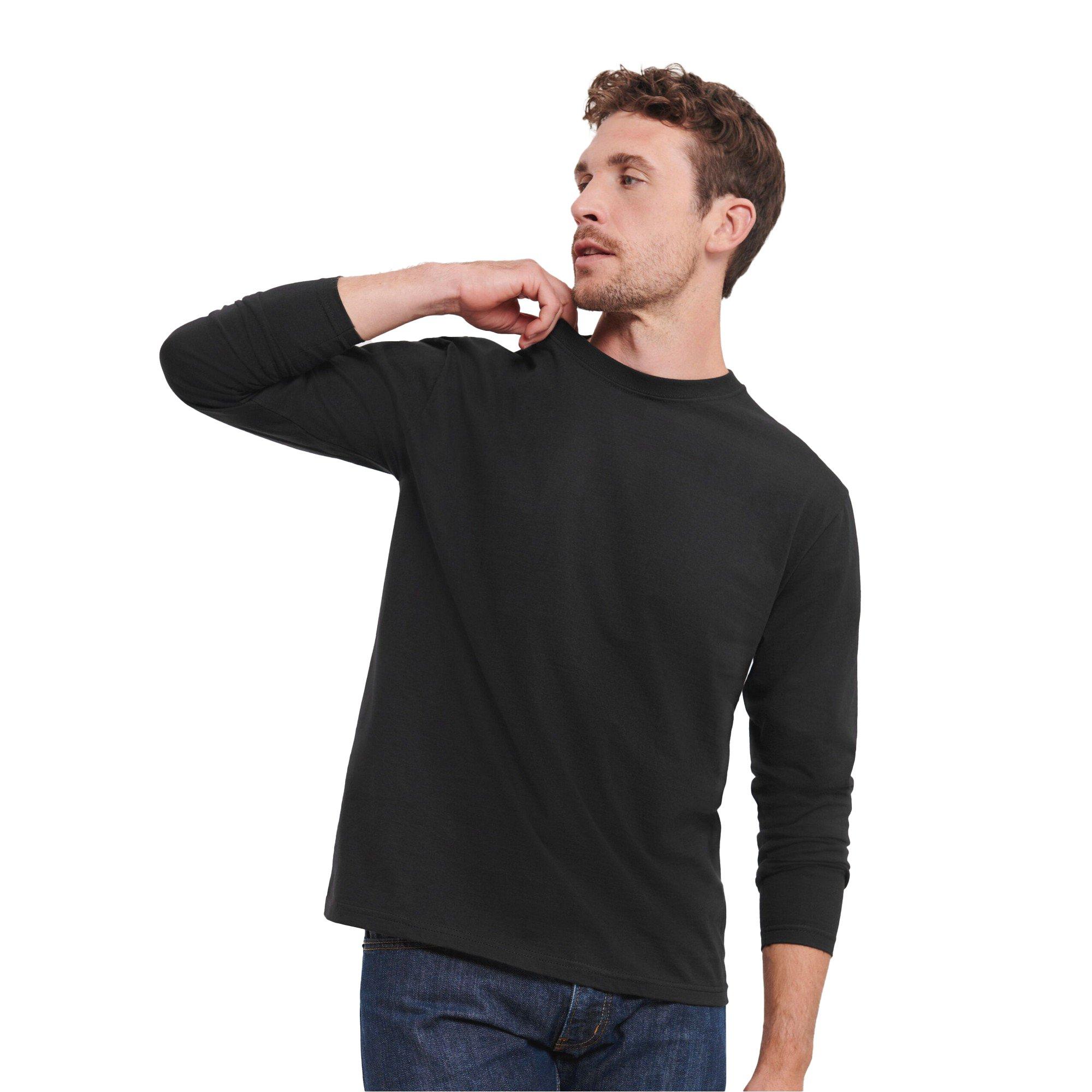 Image of Tshirt Langärmlig Herren Schwarz XS