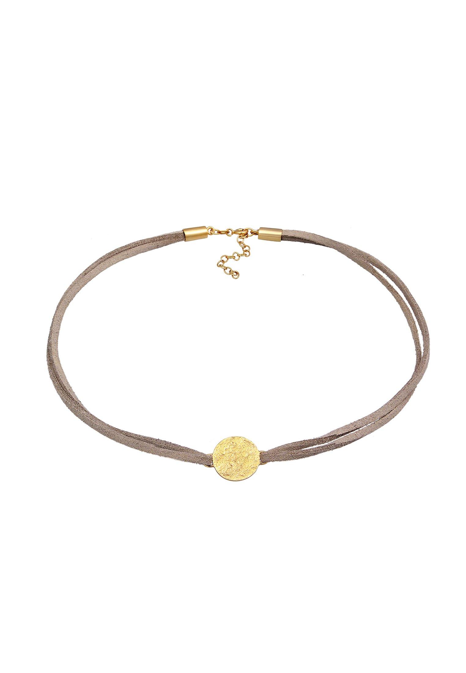 Image of Halskette Choker Plättchen Halsband Unisex Gold 36cm