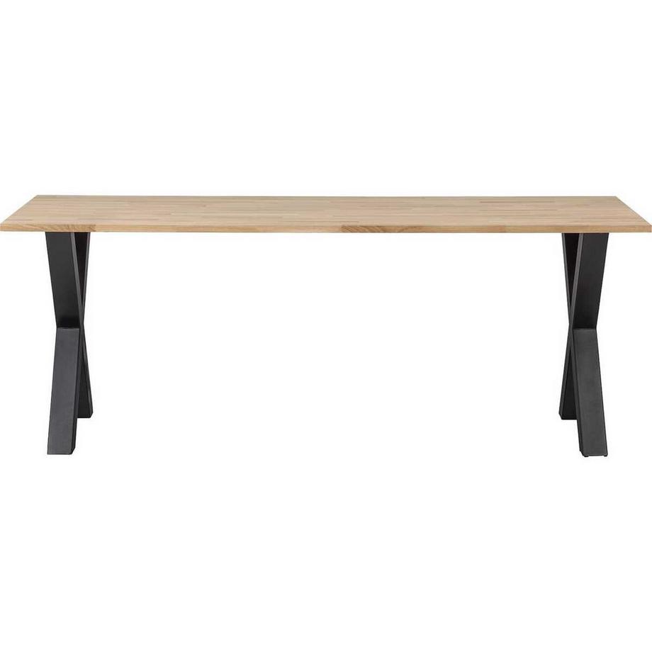 mutoni Table de salle à manger Tablo chêne FSC 220x90 Alkmaar Pied  