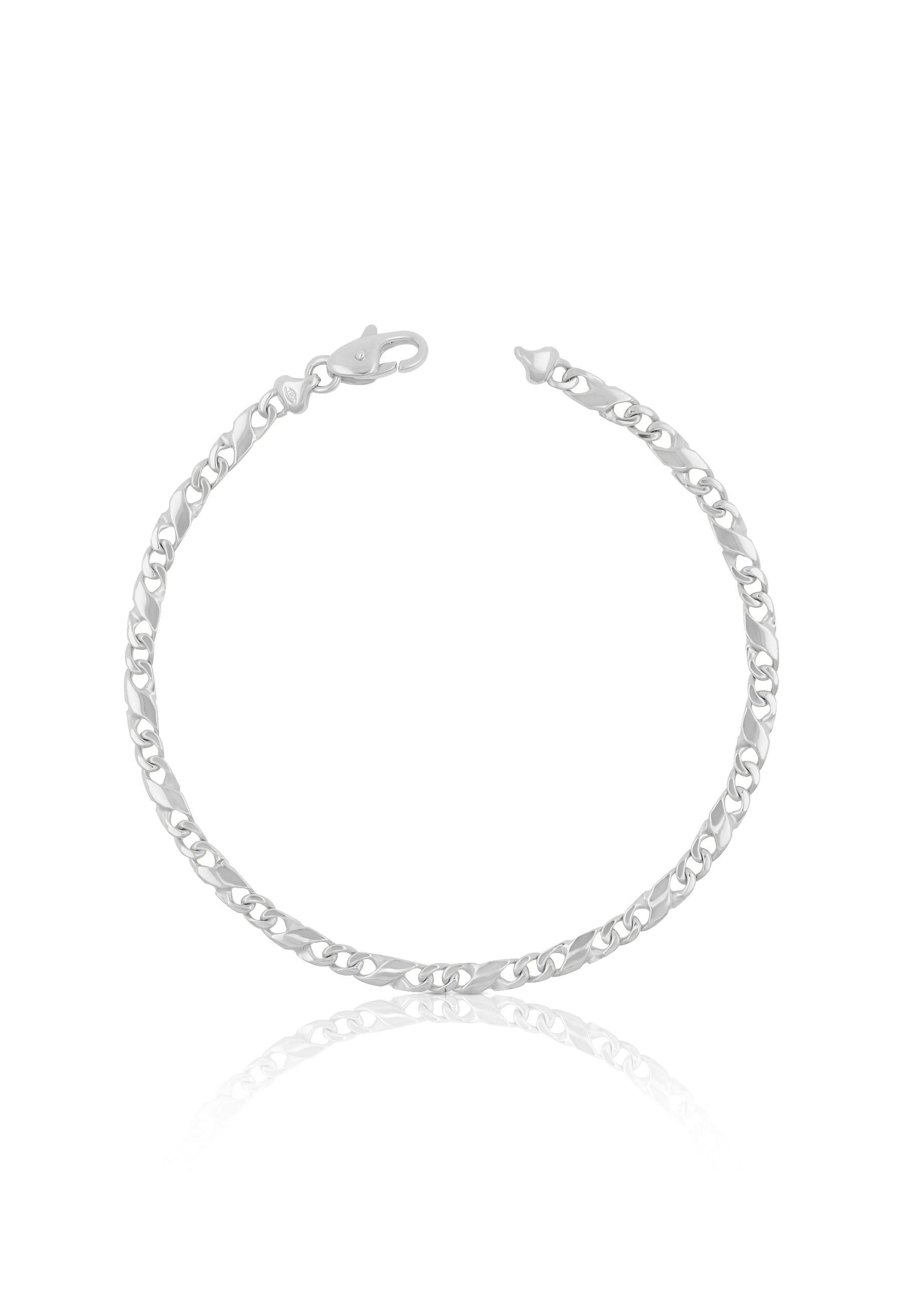 MUAU Schmuck  Bracelet Carrera en or blanc 750, 22cm, 4mm 