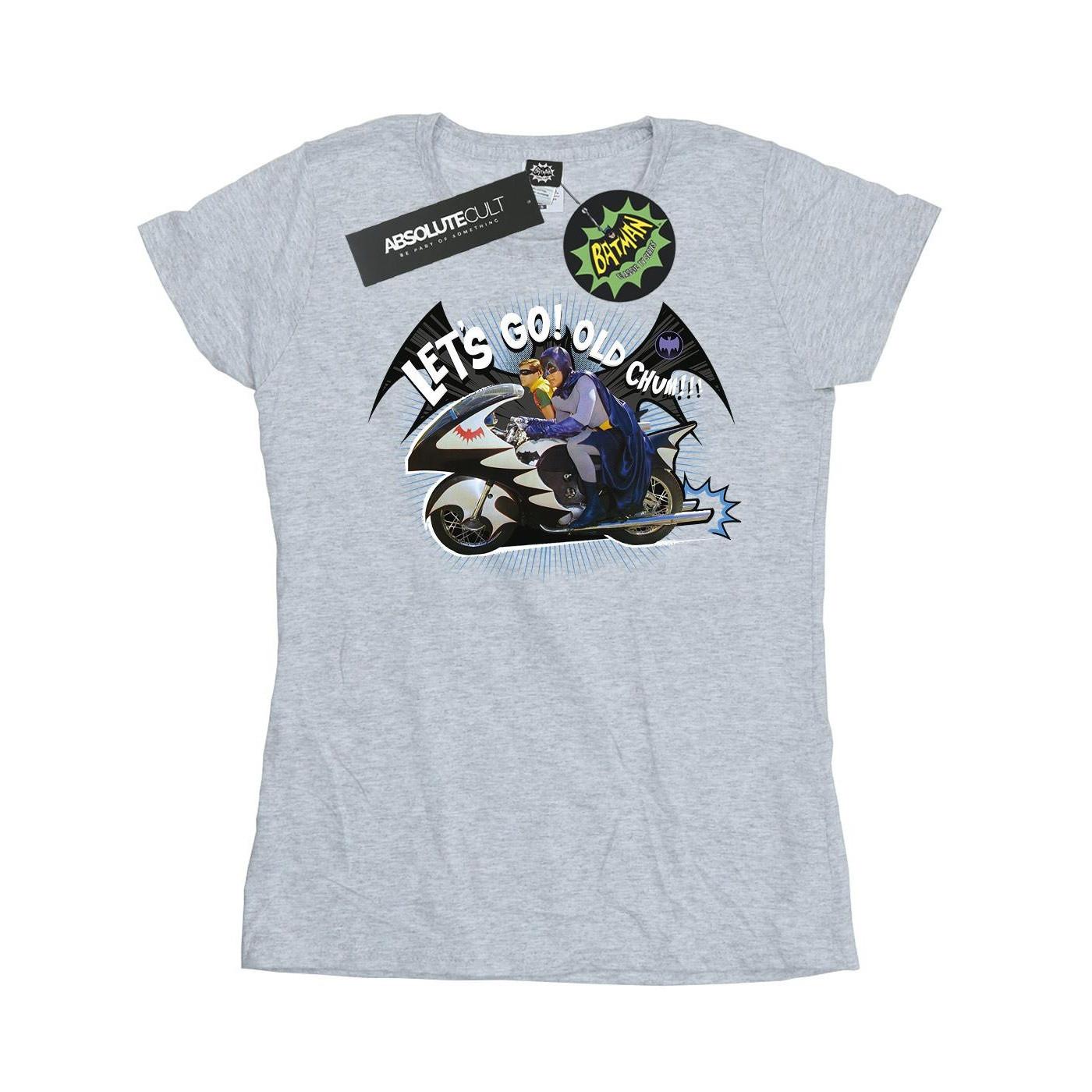 Image of Batman Tv Series Bat Bike Tshirt Damen Grau M