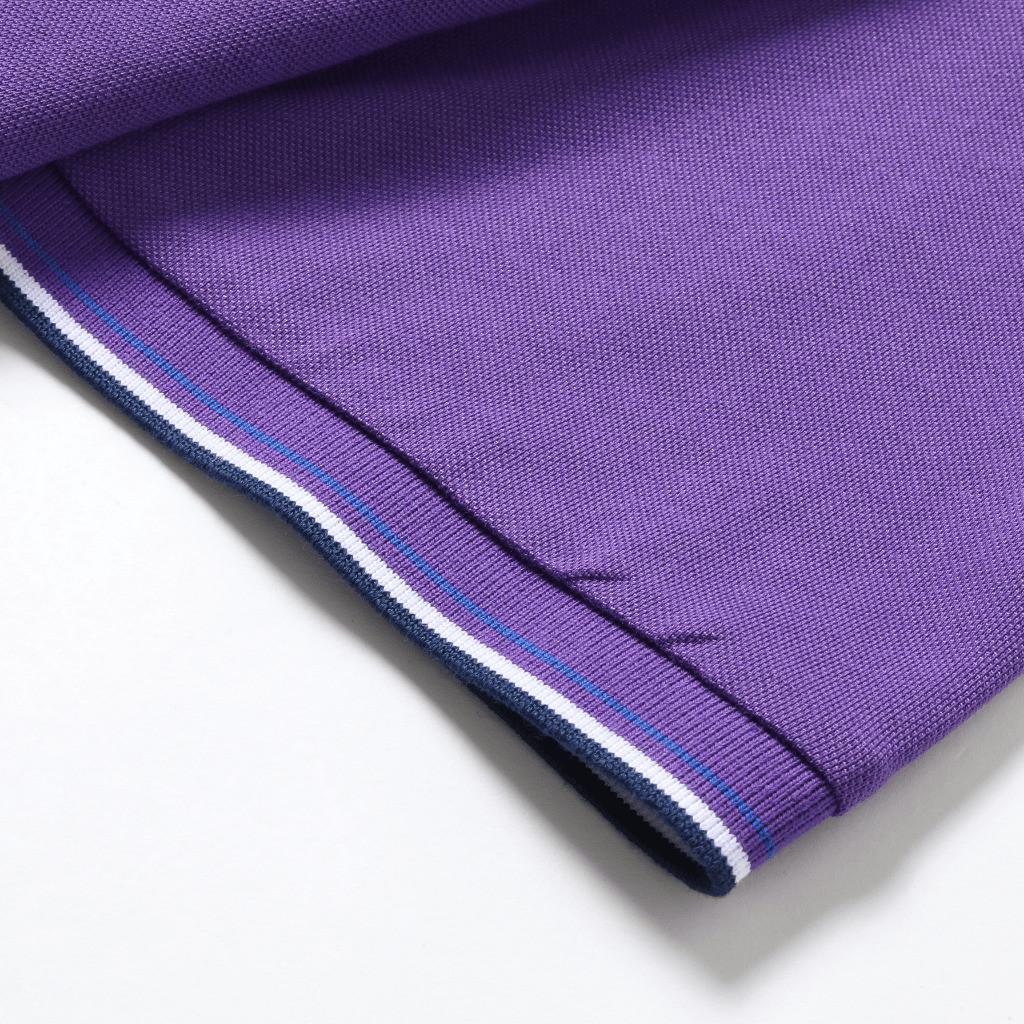 Image of Herren-poloshirt Aus Seide Und Baumwolle Herren Lila L