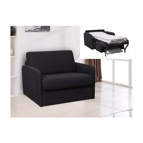 Vente-unique Schlafsessel mit Matratze Stoff 100 Dunkel NADOA  