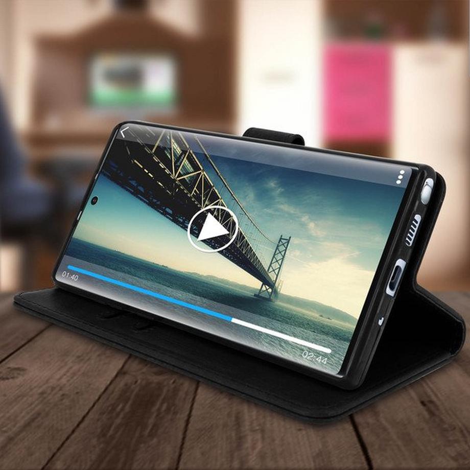 Avizar  Klapphülle Galaxy Note 10 Plus Schwarz 
