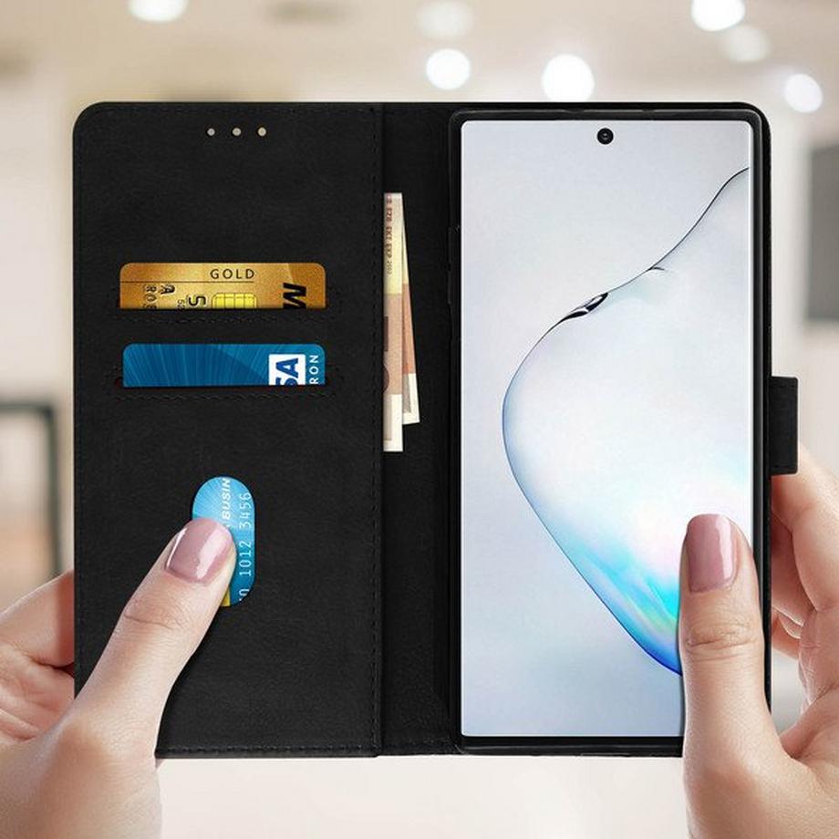 Avizar  Klapphülle Galaxy Note 10 Plus Schwarz 