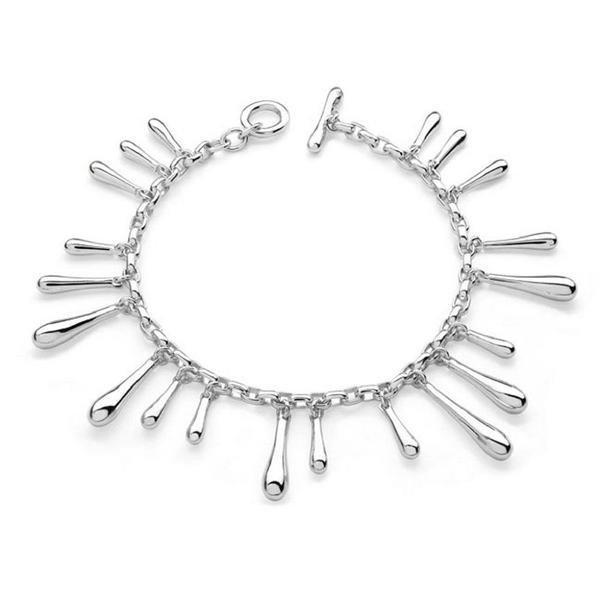 Image of Multi-drop-armband Damen Silber 19cm