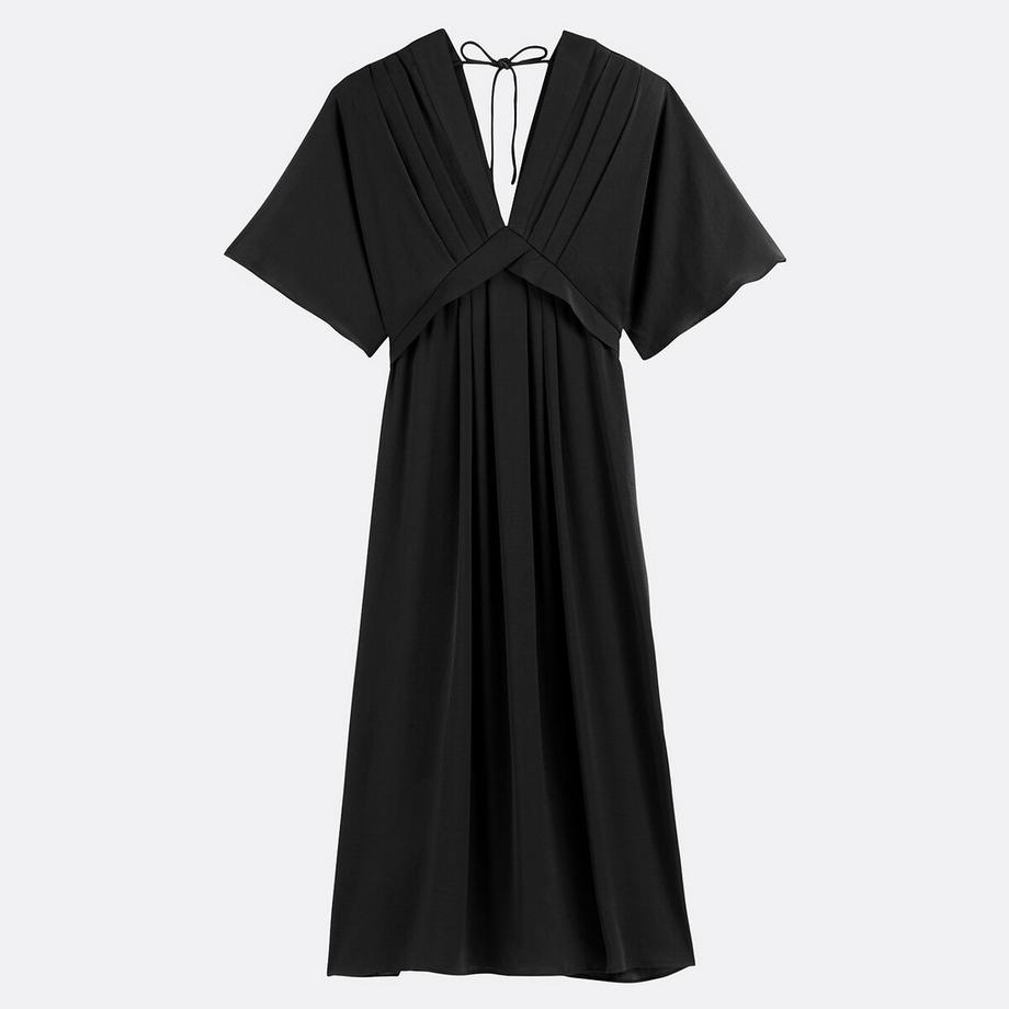 La Redoute Collections Robe longue évasée col V  