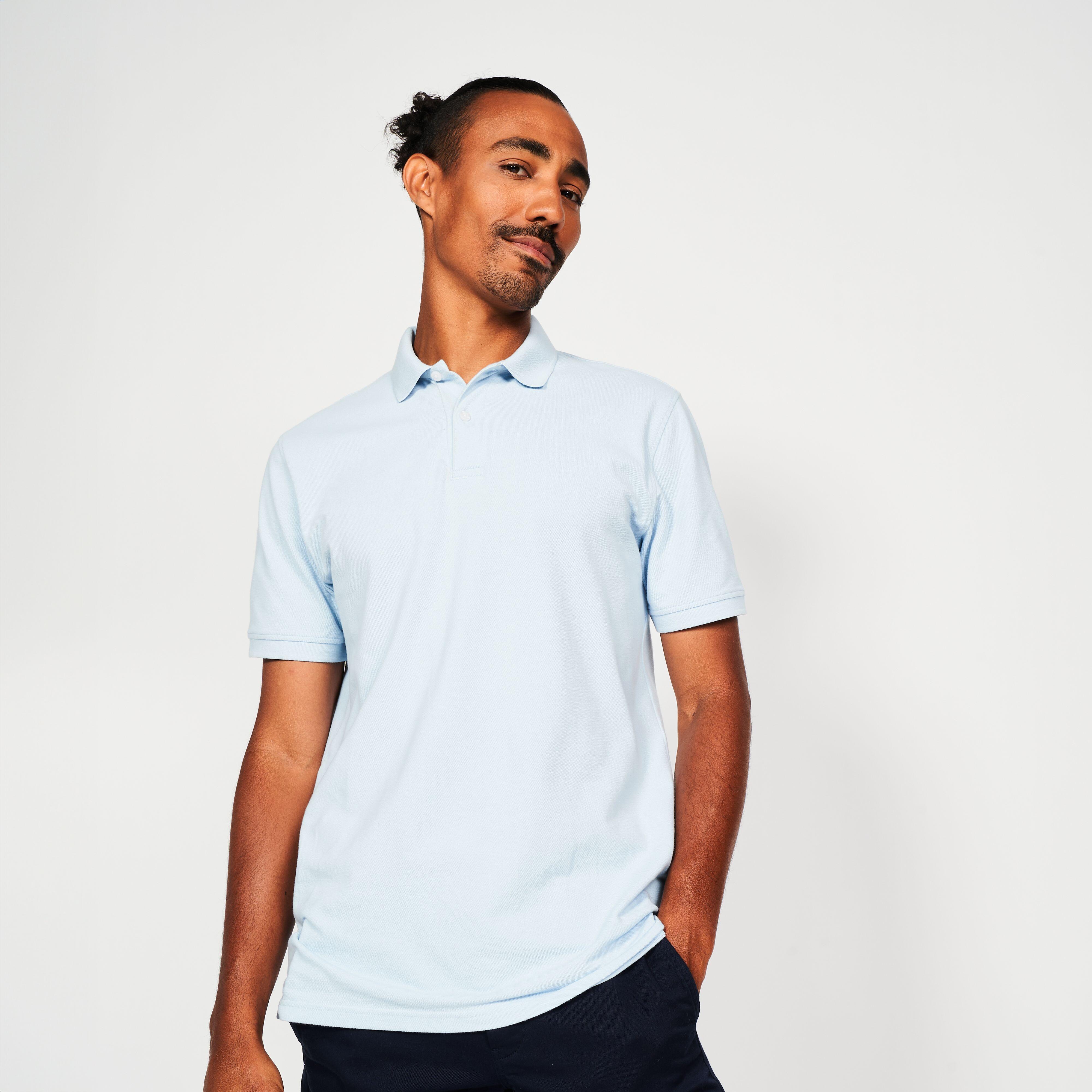 Image of Poloshirt Kurzarm - Mw500 Herren Blau Bedruckt XL