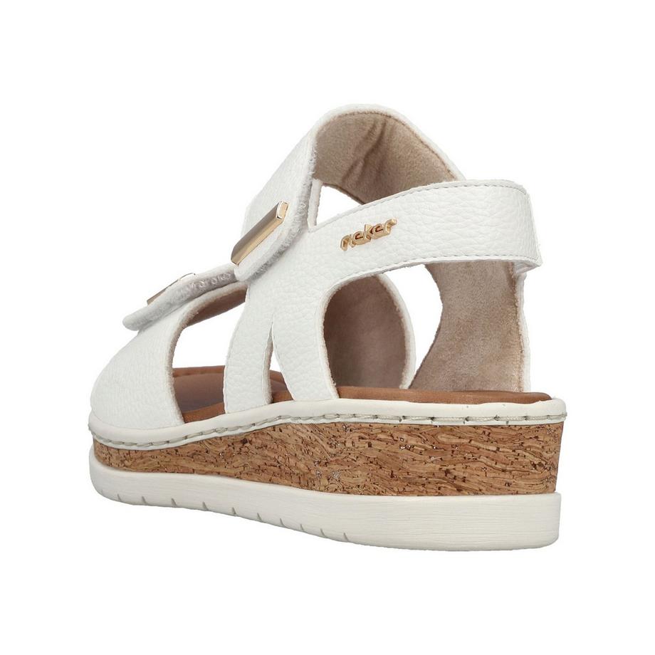 Rieker Sandales compensées avec fermetures velcro  