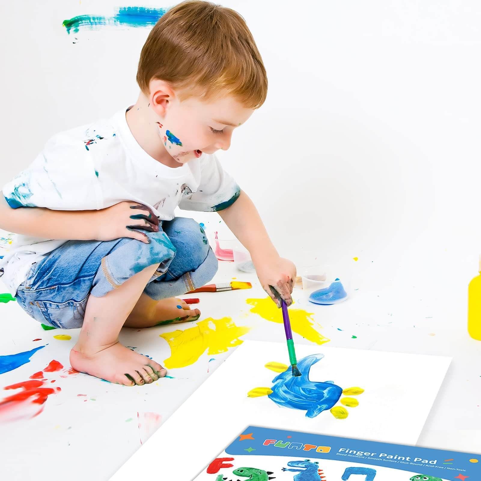 Activity-board  Fingermalkissen für Kinder, insgesamt 2 Stück, Malzubehör für Kleinkinder 