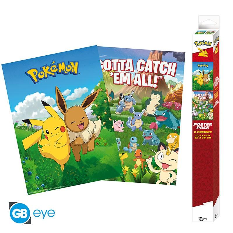 Abystyle  Poster - Pack de 2 - Pokemon - Pikachu & Friends 