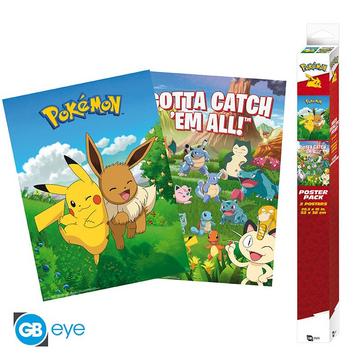 Poster - Set of 2 - Pokemon - Pikachu & Friends