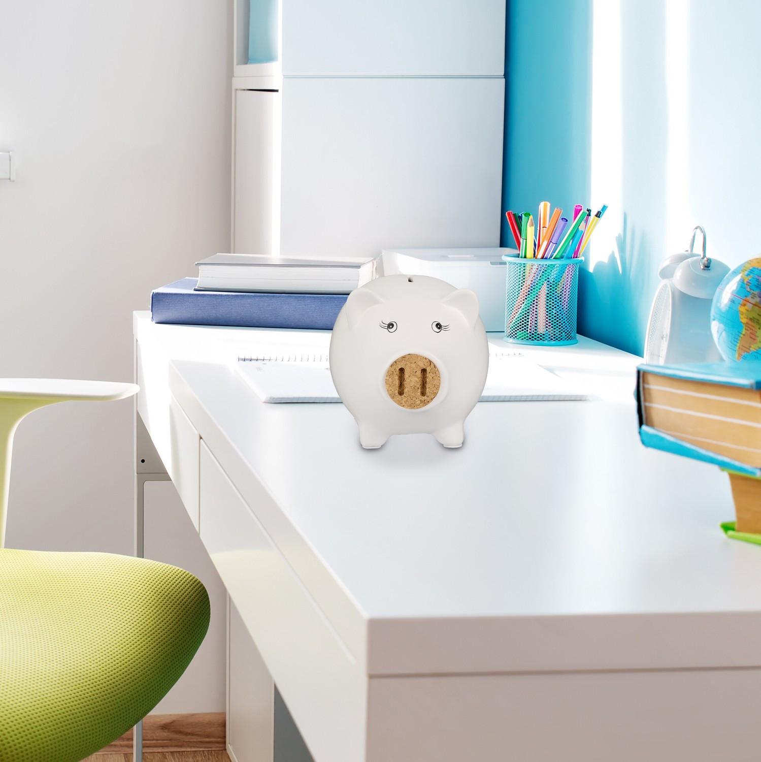 Northix Salvadanaio bianco con naso di sughero  