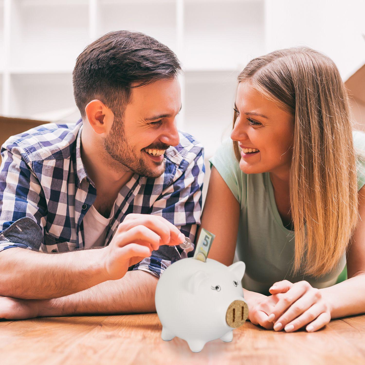 Northix Salvadanaio bianco con naso di sughero  