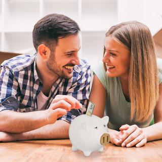 Northix Salvadanaio bianco con naso di sughero  