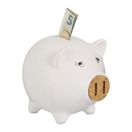 Northix Salvadanaio bianco con naso di sughero  