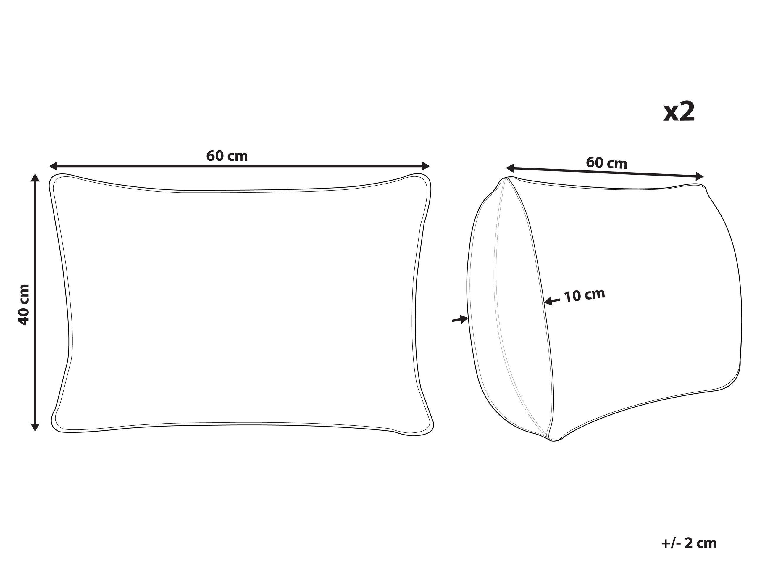 Beliani Gartenkissen 2er Set aus Polyester Modern TORBORA  