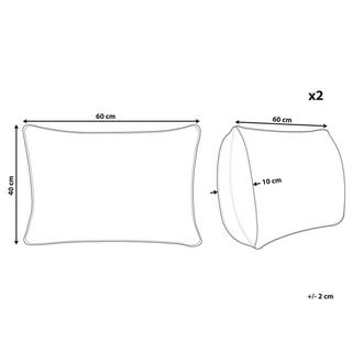 Beliani Gartenkissen 2er Set aus Polyester Modern TORBORA  