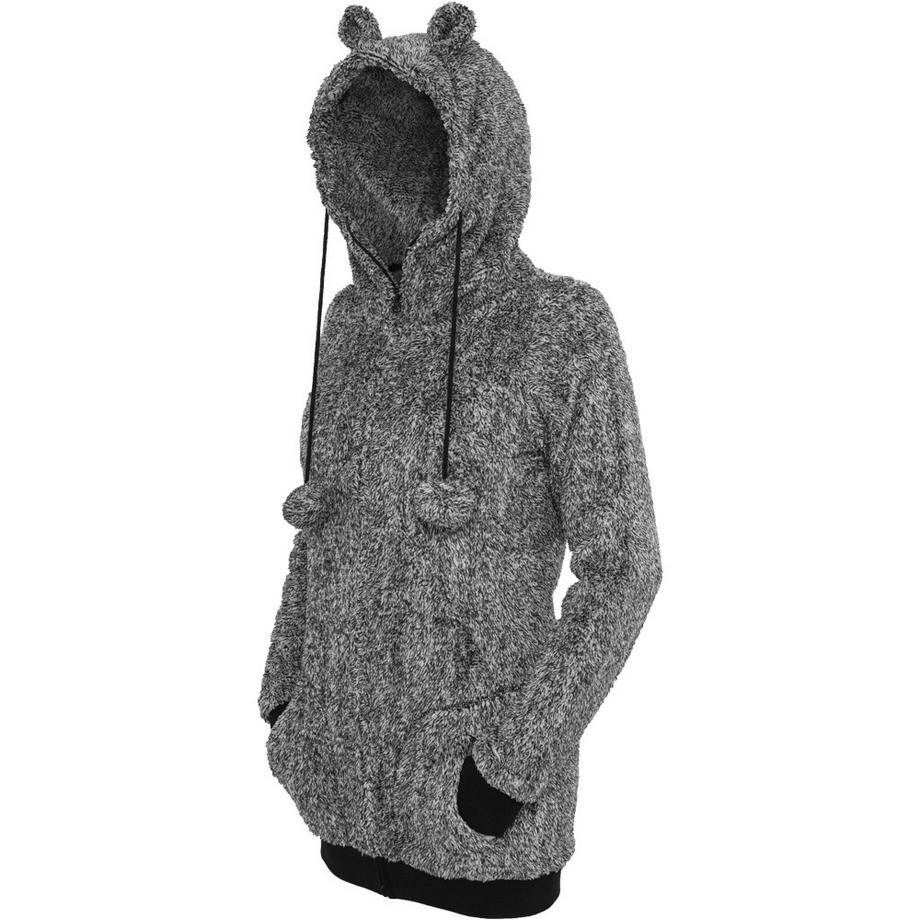 URBAN CLASSICS Teddy Zip Kapuzenpullover  