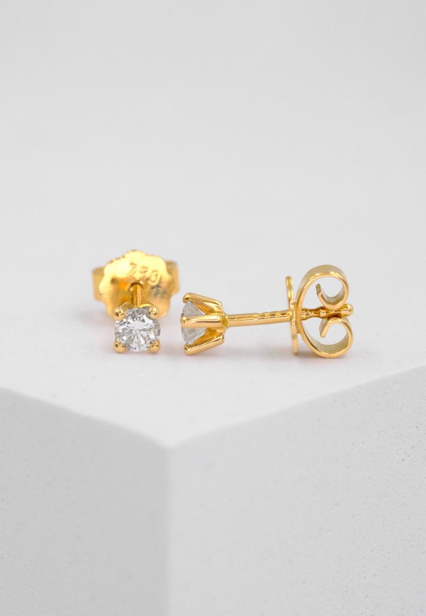 MUAU Schmuck  Ohrstecker Diamant 0.40ct.  Gelbgold 750 