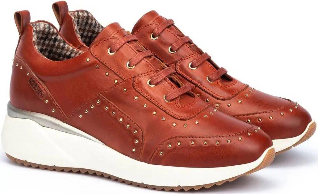 Image of W6z-6806 - Leder Sneaker Damen Rot 36
