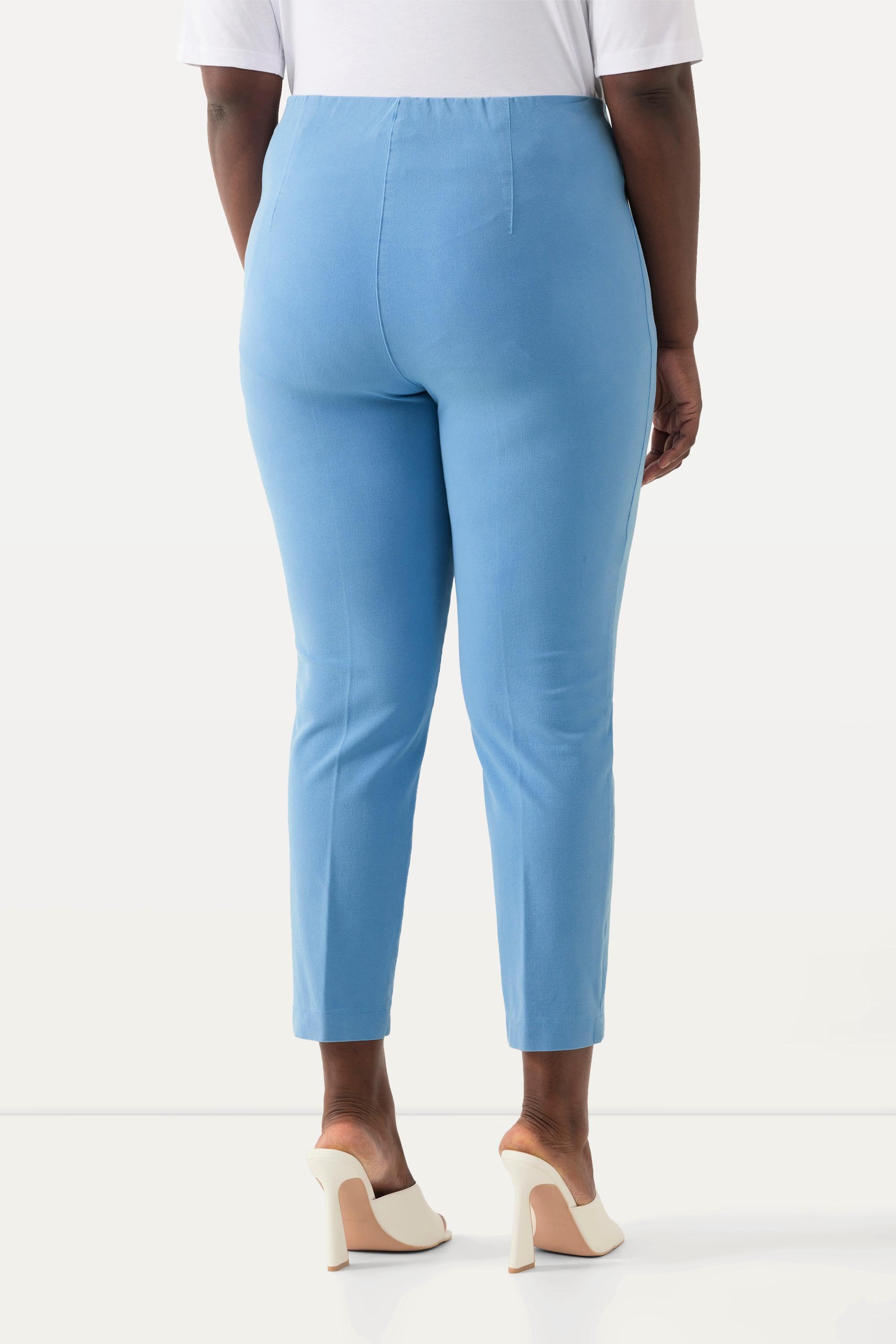 Ulla Popken  Pantalon 7/8, passepoil, taille élastique, jambe slim 