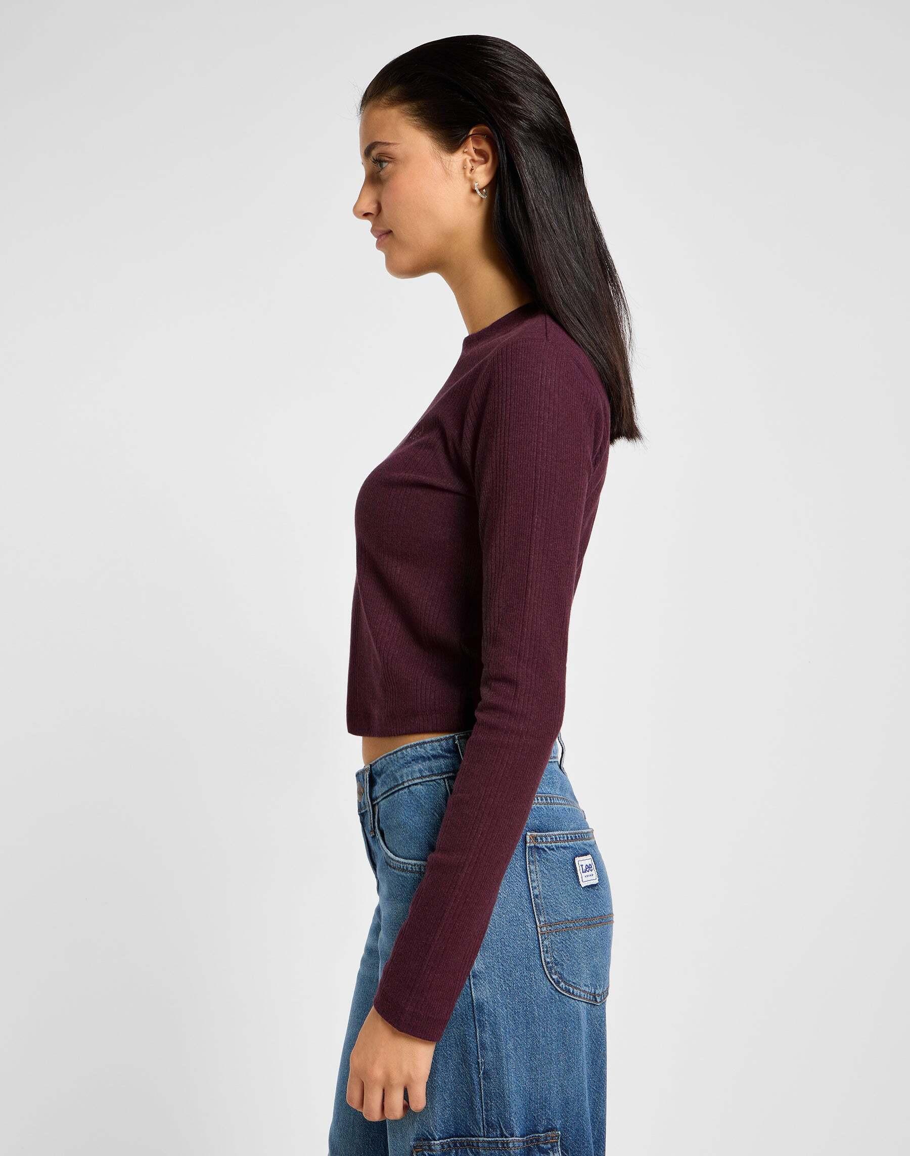 Lee  Chemise à manches longues Longsleeves Cropped Rib Tee 