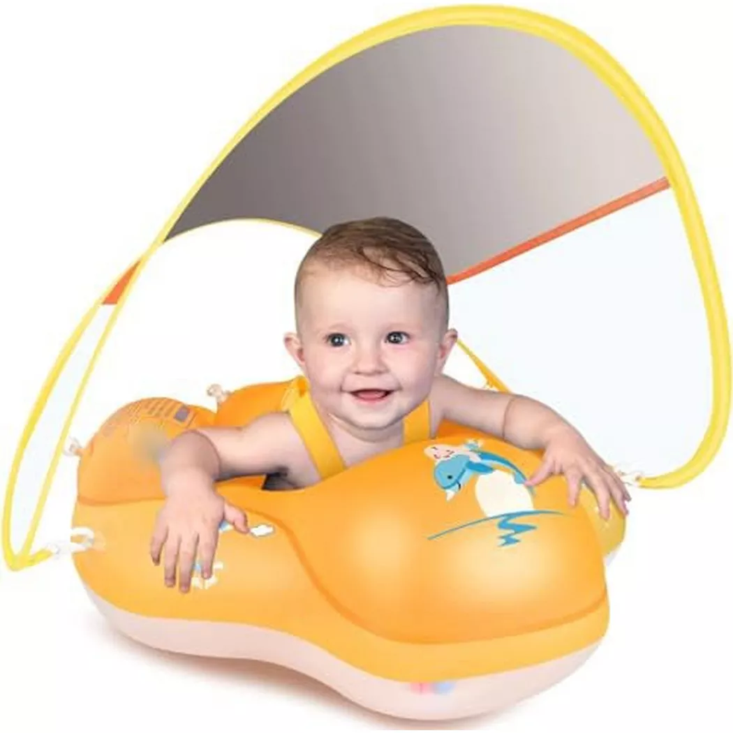 Activity-board - Schwimmring Baby mit Abnehmbarem Sonnendach, Baby Float Aufblasbare Schwimmreifen Baby für Baby ab, One Size, Multicolor