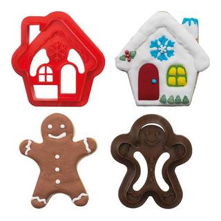 Decora Set emporte-pièce maison et bonhomme pain d'épice 2 pièces  