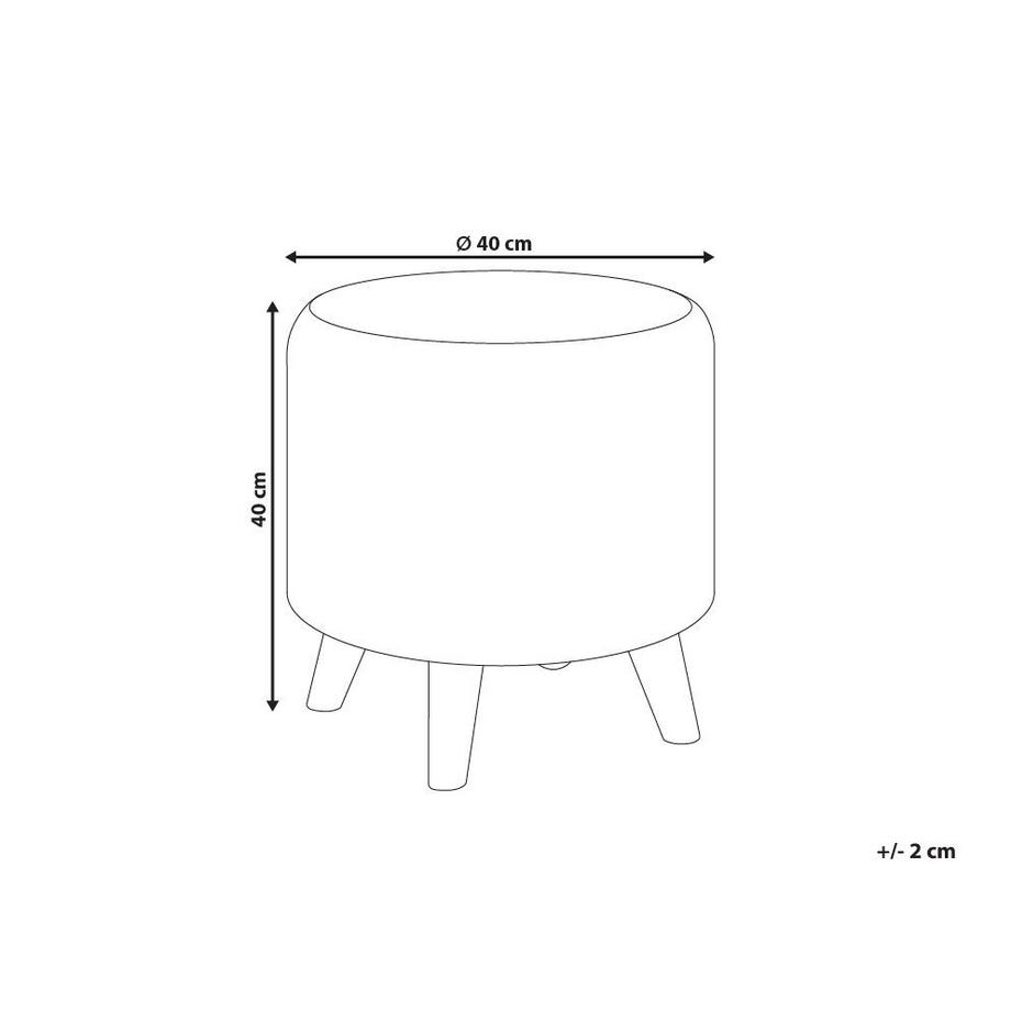 Beliani Hocker aus Baumwolle Rustikal MARDAN  