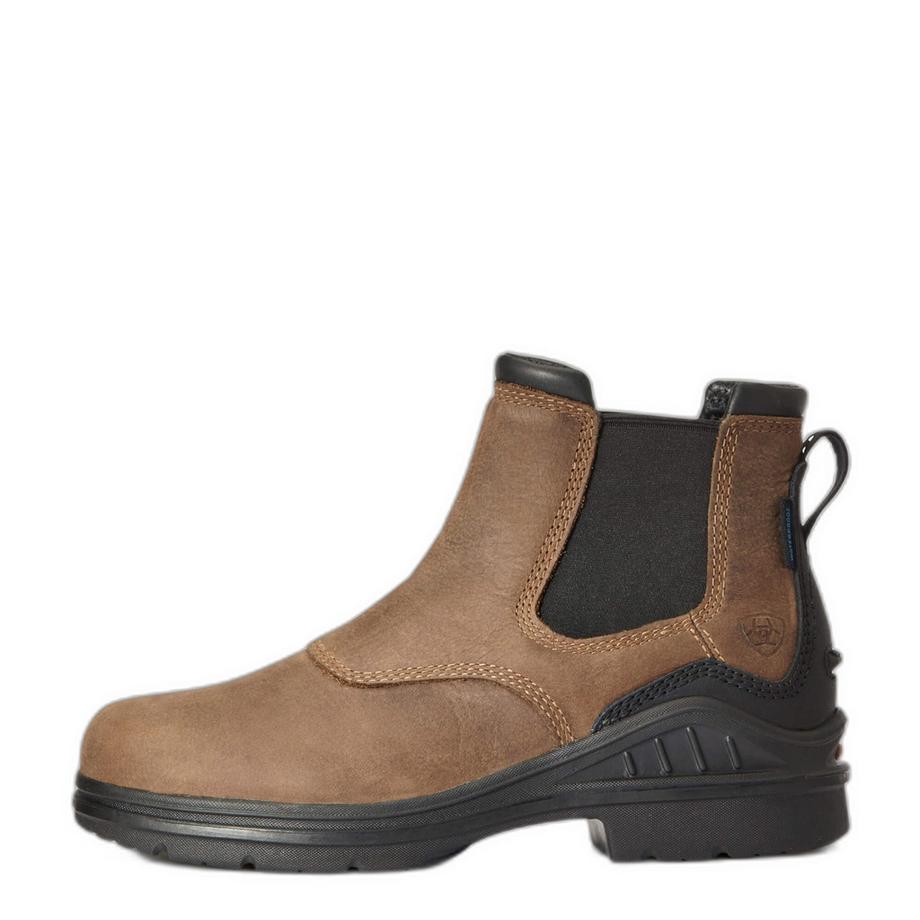 wasserdichte stiefeletten barnyard twin gore ii antq brn 3.5/6 b