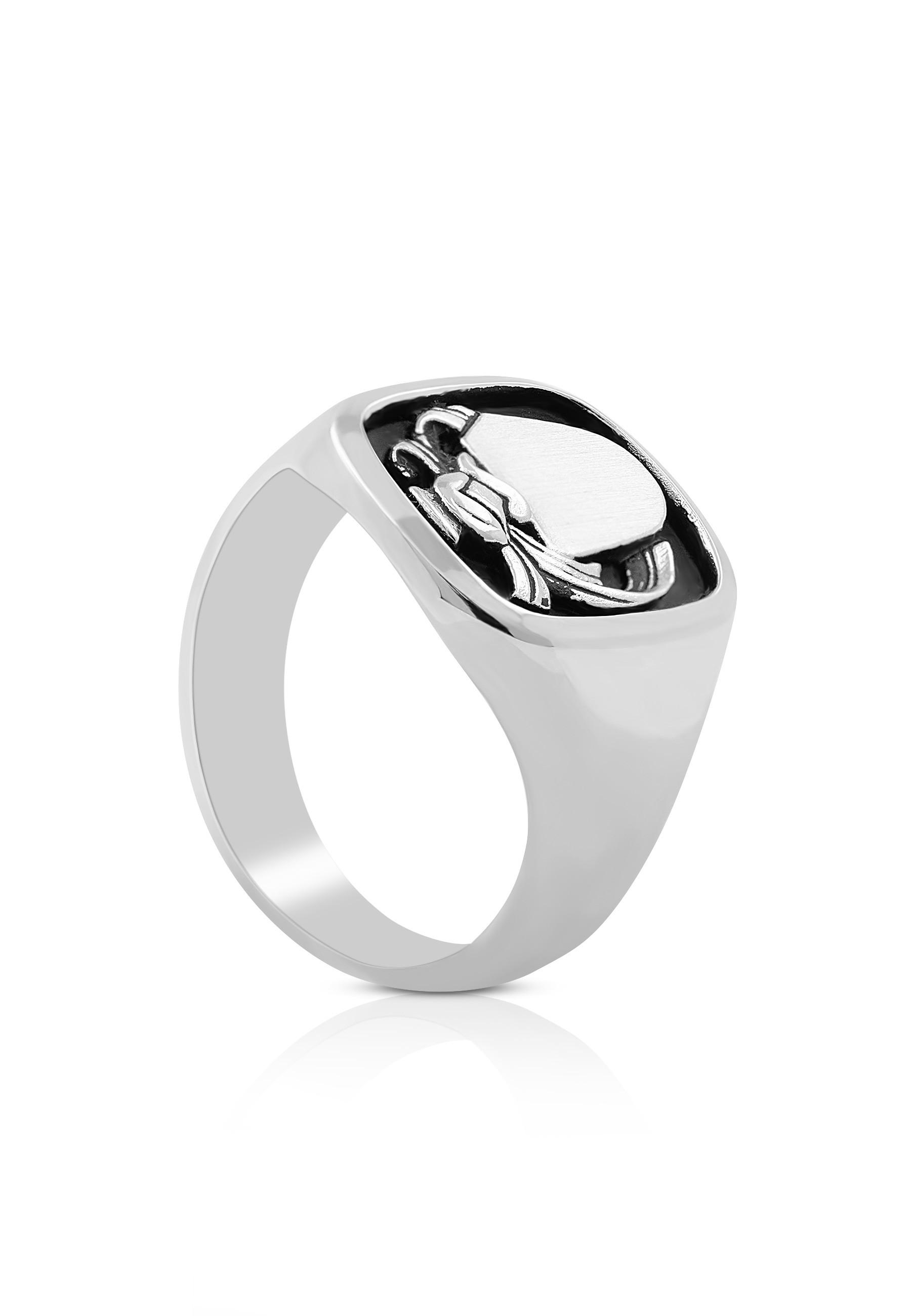 Image of Wappenring Silber 925 Damen Silber 62